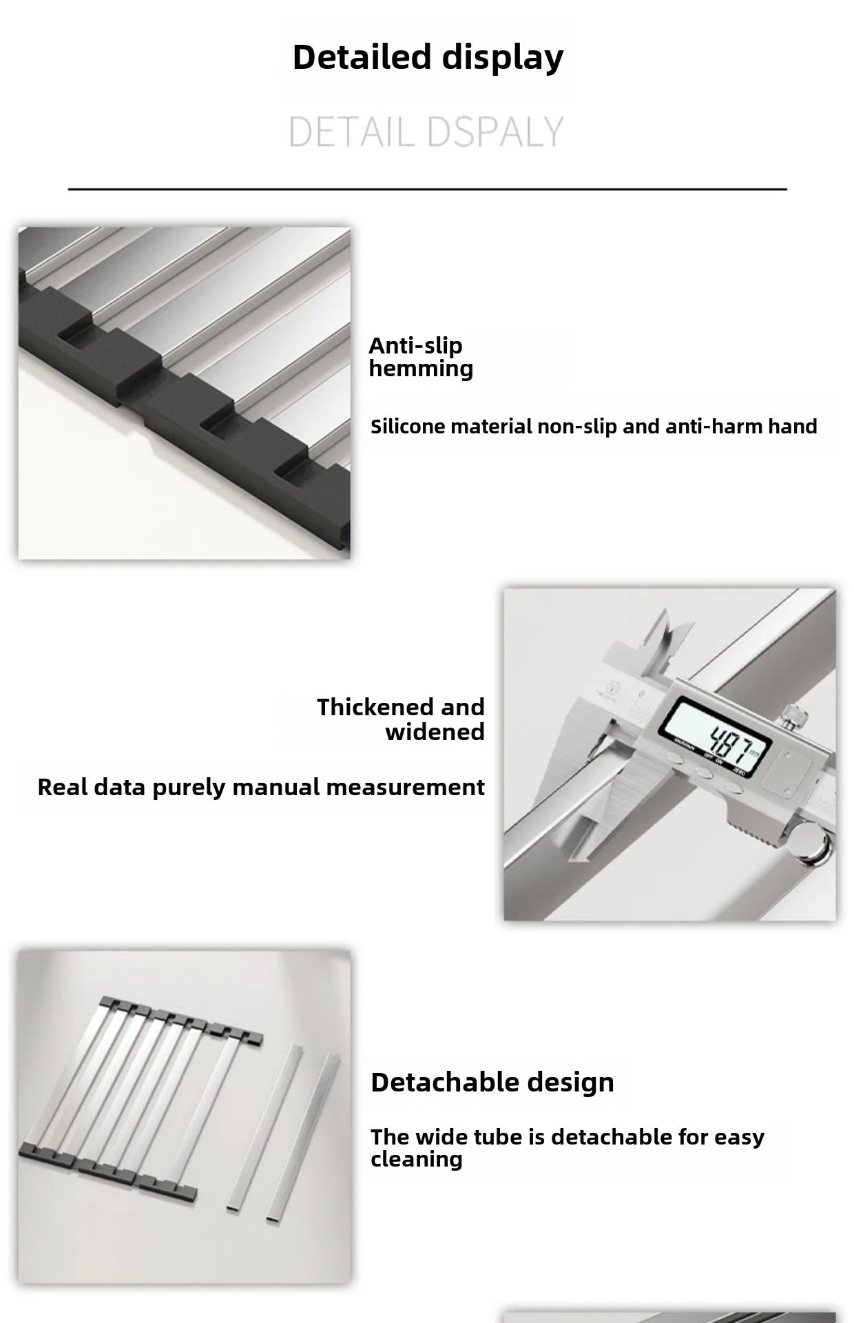 304 stainless steel kitchen sink drain rack, sink bowl and dish storage rack, foldable and retractable drain basket