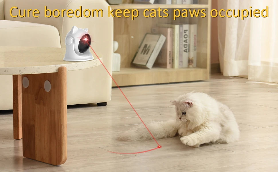 Automatic Cat Laser Toys Interactive Rechargeable Laser Cat Toys for Indoor Cats/Dog/Kitty Slow and Fast Mode