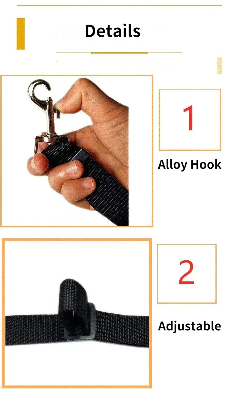 Adjustable Solid Color Pet Car Seat Belt Two-in-One Nylon Lead Leash Backseat Safety Harness Collar for Dogs Pet Travel Accessor