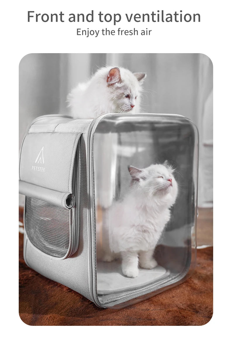 Cat/dog Backpack Carrier Large Pet Backpack Carrier, 17lbs Load-Bearing Ventilated Design Dog Backpack Carrier for Small Dogs