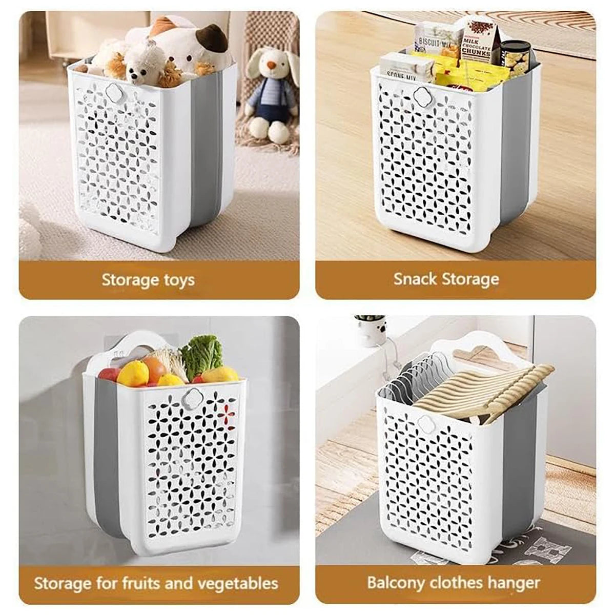 1pc, PP+TPR material, foldable portable laundry basket, dirty clothes basket, storage basket