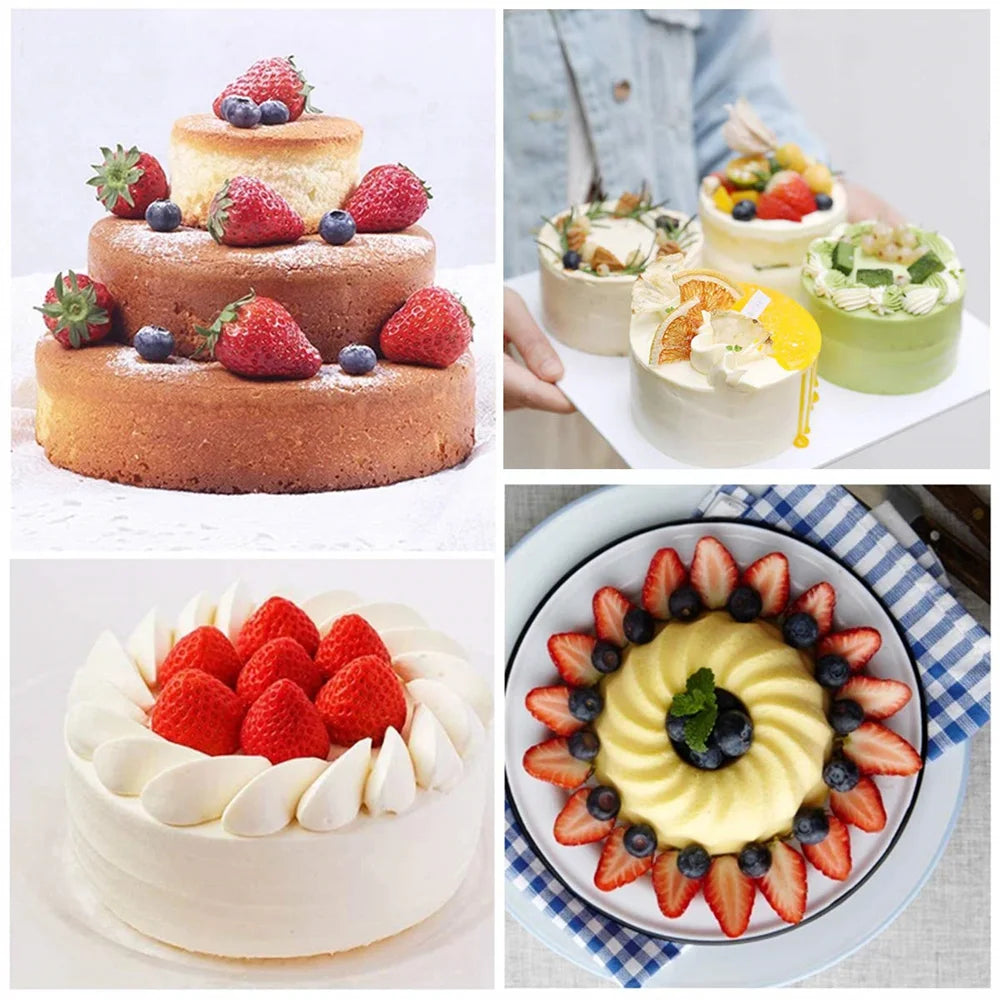 4 6 8 Inch Round Cake Pans Silicone Molds for Baking Layer Cakes Cheese Chiffon Rainbow Cake Baking Pans