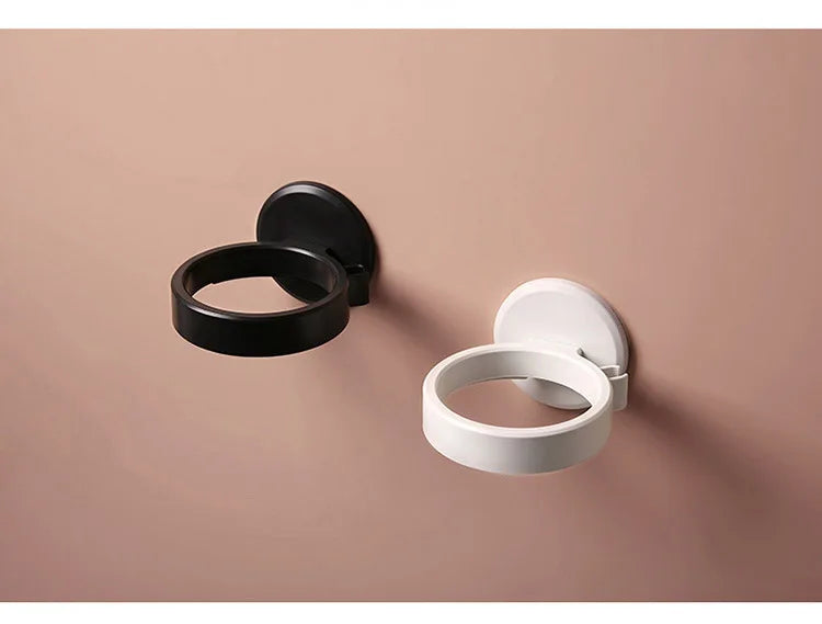 Hair Dryer Straightener Holder Wall Mounted Shelf with Strong Back Glue for Bathroom No Drilling Wire Hanger Strong Adhesive
