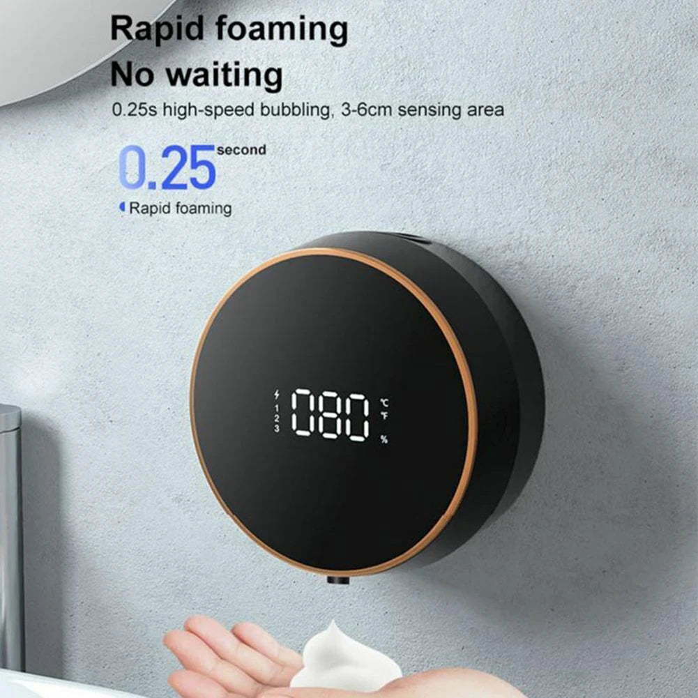 Smart Soap Dispenser Wall-mounted USB Touchless Water Foam Machine Infrared Automatic Soap Dispenser Bathroom Accessories