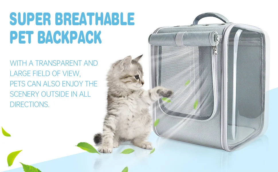 Cat/dog Backpack Carrier Large Pet Backpack Carrier, 17lbs Load-Bearing Ventilated Design Dog Backpack Carrier for Small Dogs
