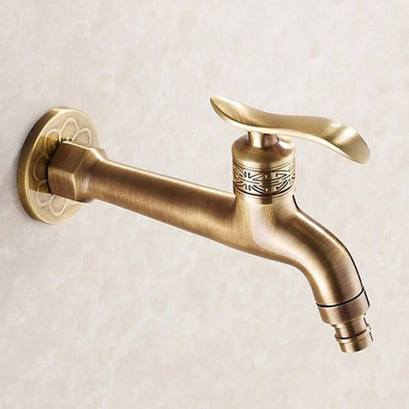 Garden Faucets Antique Bronze Terrace Wash Machine Dual Use Faucet Mop Pool Tap Crane EL7772-1