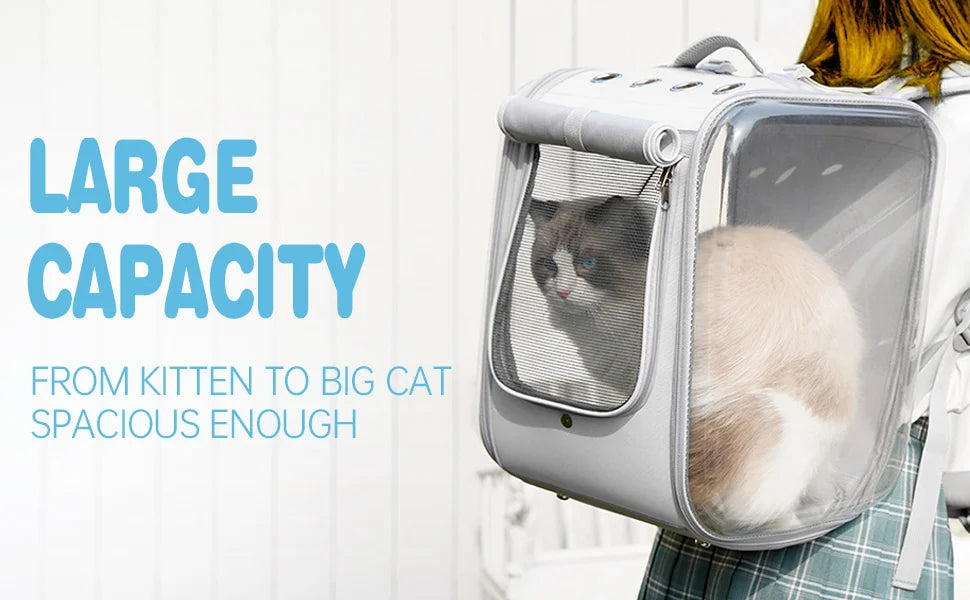 Cat/dog Backpack Carrier Large Pet Backpack Carrier, 17lbs Load-Bearing Ventilated Design Dog Backpack Carrier for Small Dogs