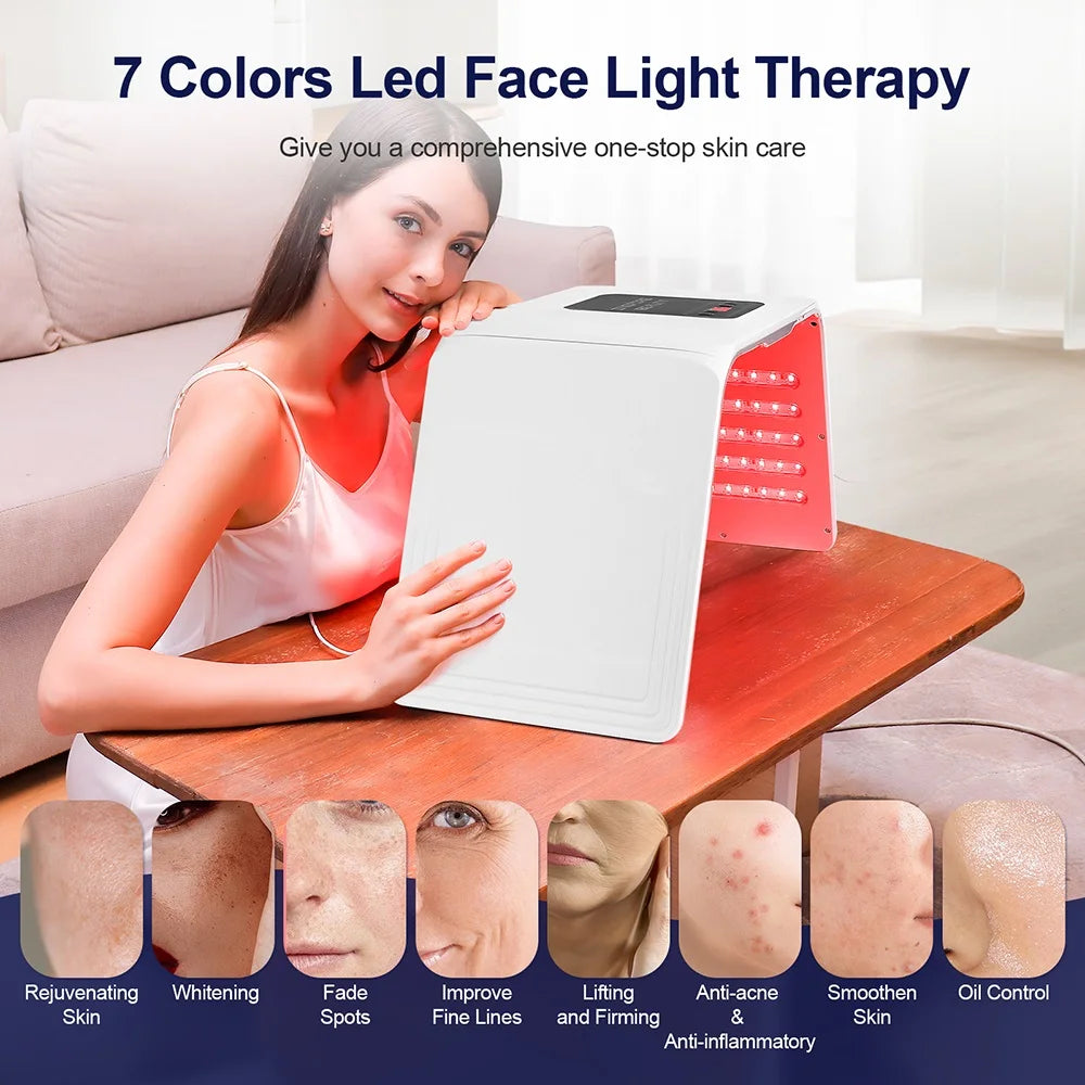 7 Colors LED Mask Face&Body Salon SPA Lamp Skin Moisturizing Rejuvenation Anti Wrinkle Beauty Skin Care Equipment