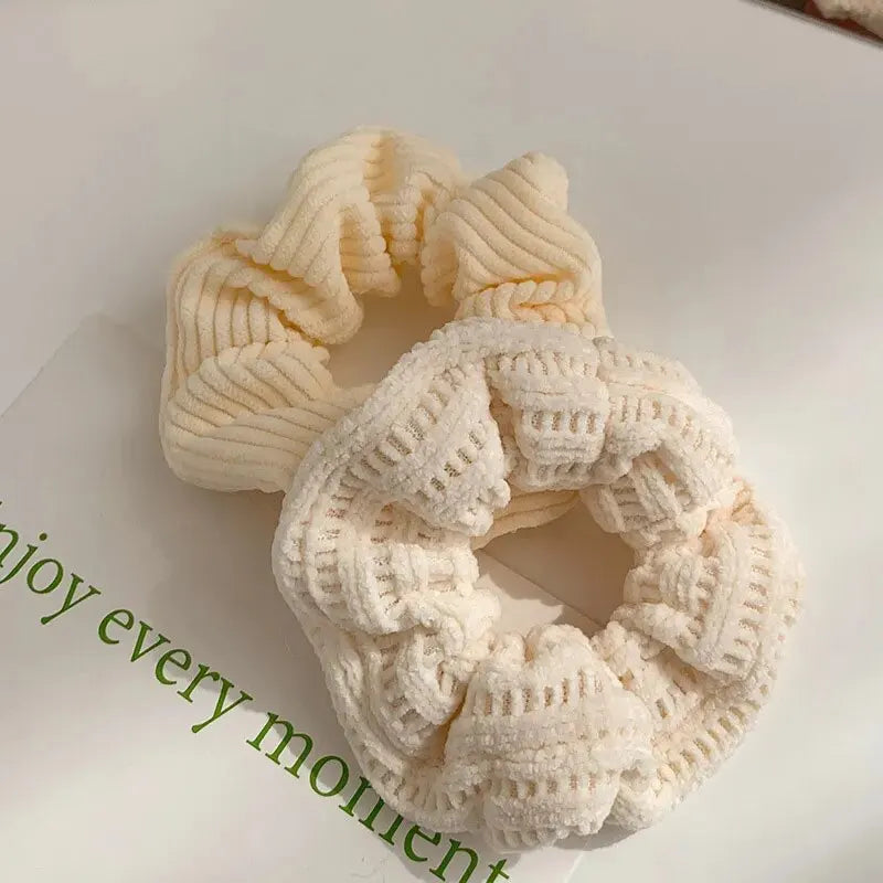 7/21 Pcs/Set Women Hair Scrunchies Set Plush Solid Hair Band for Girls Ponytail Holder Rubber Bands Hair Ties Hair Accessories