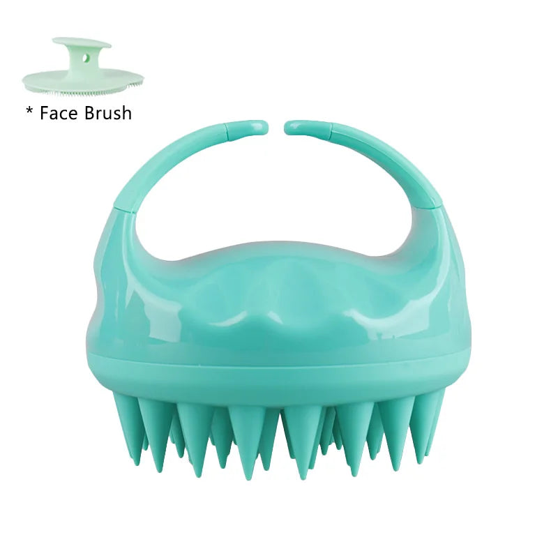 Hair Scalp Massager Brush Silicone Shampoo Brush Head Scrubber Scalp Brush