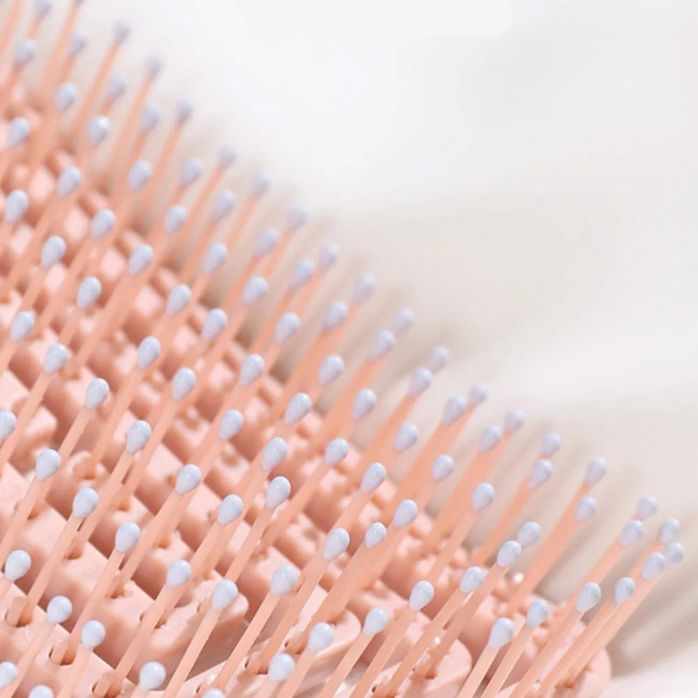 1Pcs Elastic Massage Comb Hollow Out Hair Brush Scalp Massage Combs Hair Styling Detangler Fast Blow Drying Detangling Tool