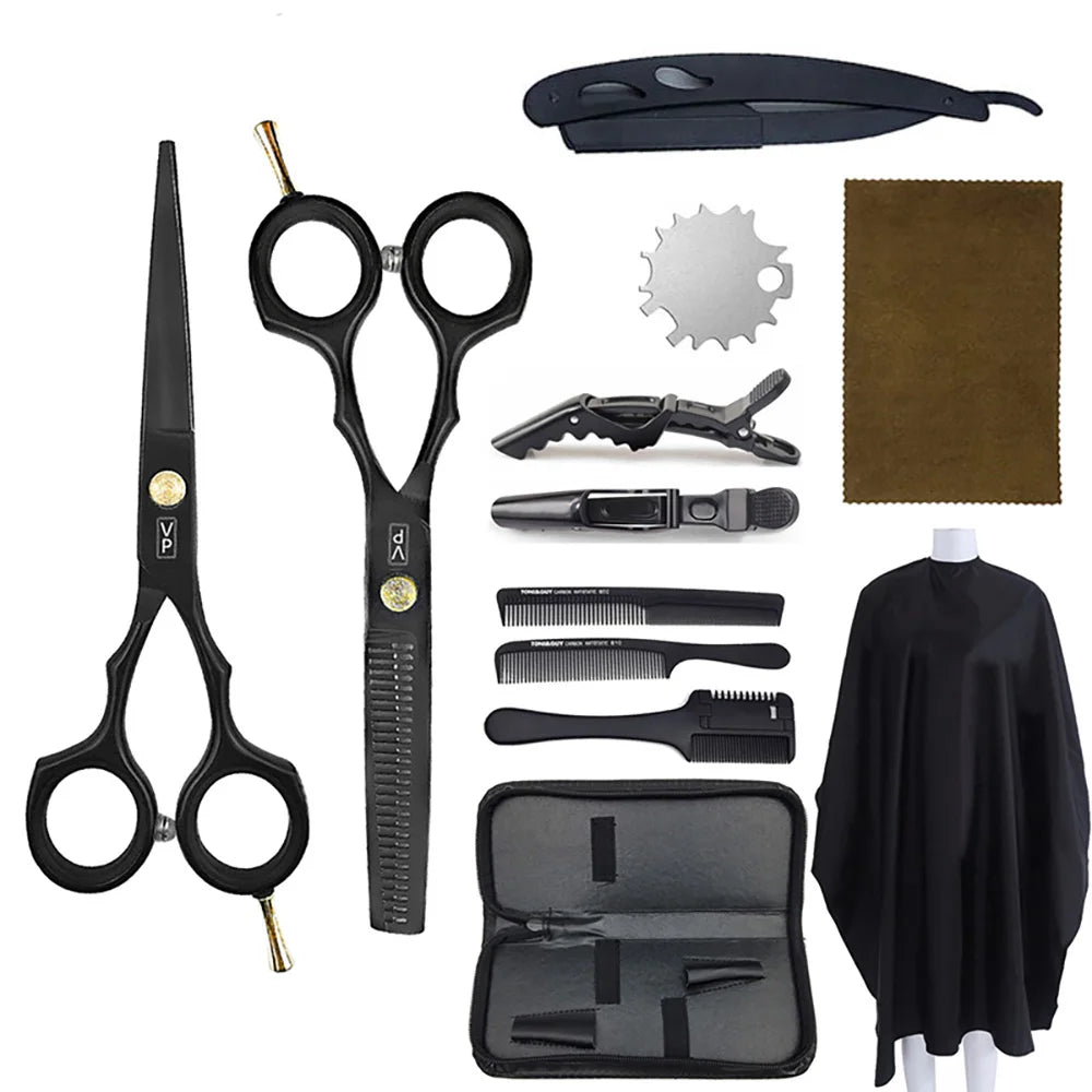 6.0" Hair Scissors Professional Hairdressing Scissors Set Barber Scissors Thinning Shears Hair Cutting Tool Hairdresser Scissors