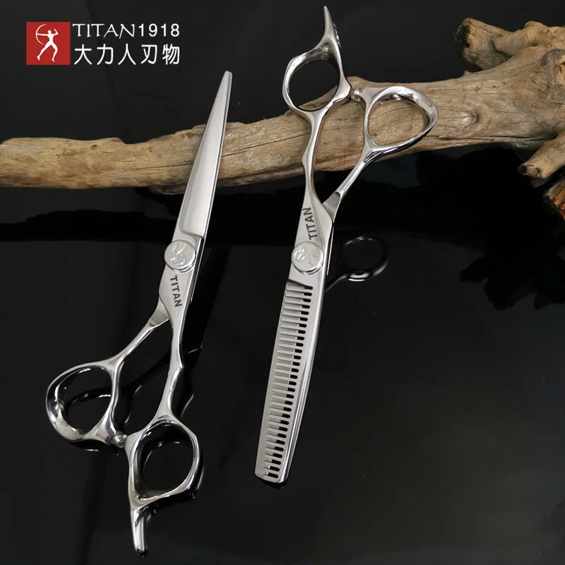 TITAN professional hairdresser barber tools salon hair cutting  thinning shears set of 6.0 7 inch hair  scissors