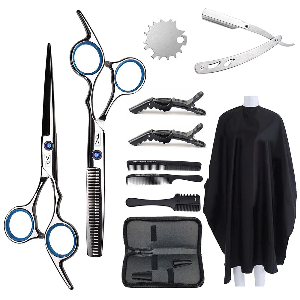 6.0" Hair Scissors Professional Hairdressing Scissors Set Barber Scissors Thinning Shears Hair Cutting Tool Hairdresser Scissors