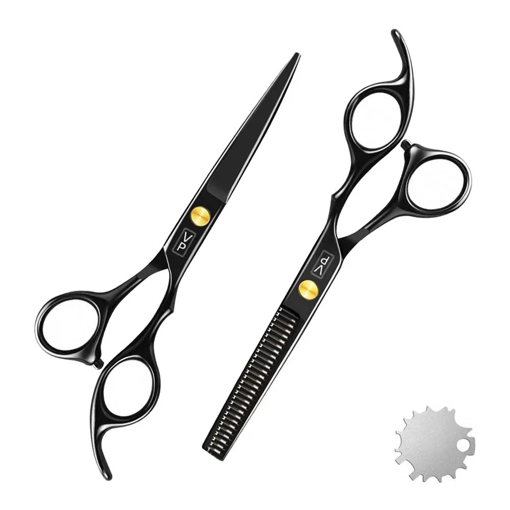 6.0" Hair Scissors Professional Hairdressing Scissors Set Barber Scissors Thinning Shears Hair Cutting Tool Hairdresser Scissors