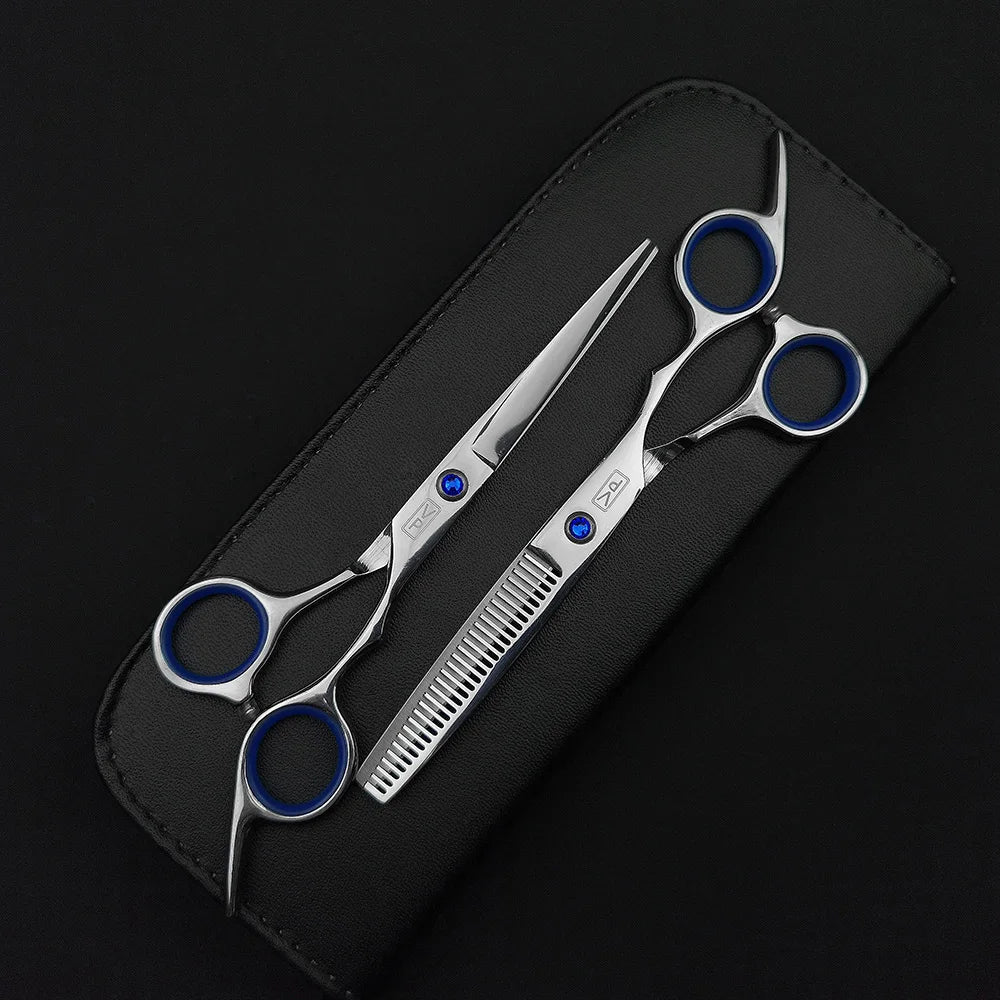 6.0" Hair Scissors Professional Hairdressing Scissors Set Barber Scissors Thinning Shears Hair Cutting Tool Hairdresser Scissors
