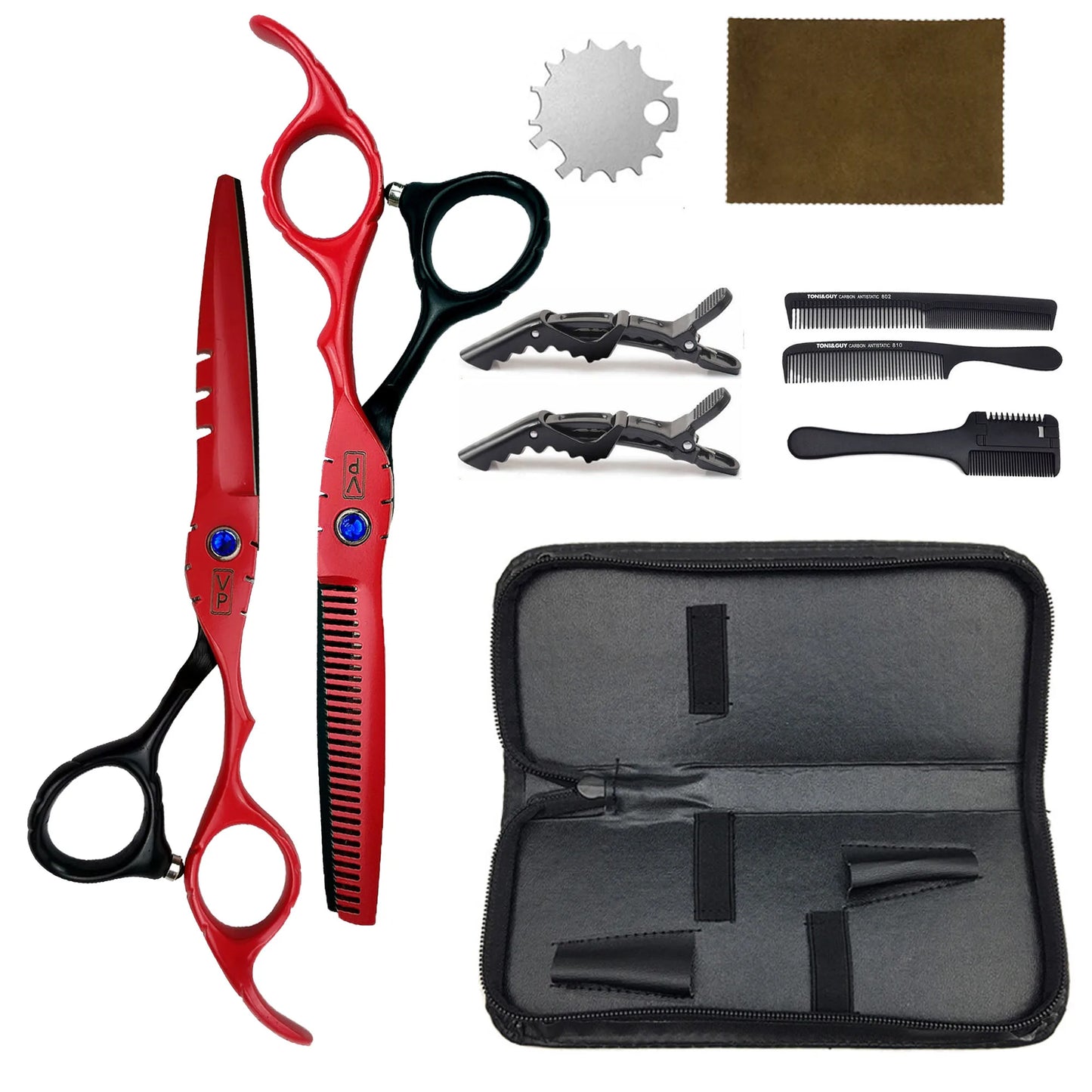 6.0" Hair Scissors Professional Hairdressing Scissors Set Barber Scissors Thinning Shears Hair Cutting Tool Hairdresser Scissors