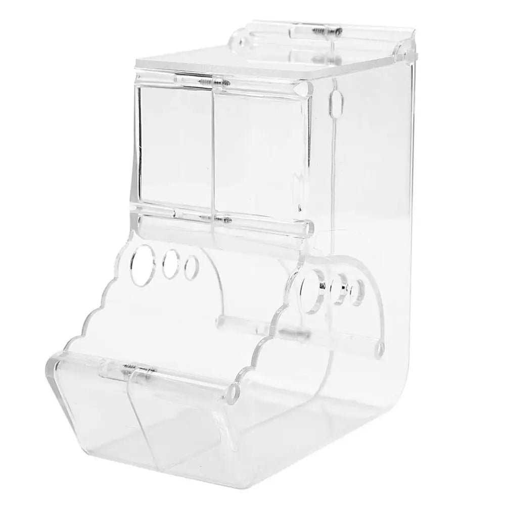 Hamster Rabbit Food Dispenser Feeder Plastic Clear Automatic Pet Feeder For Hamster Guinea Pigs Food Bowl Container