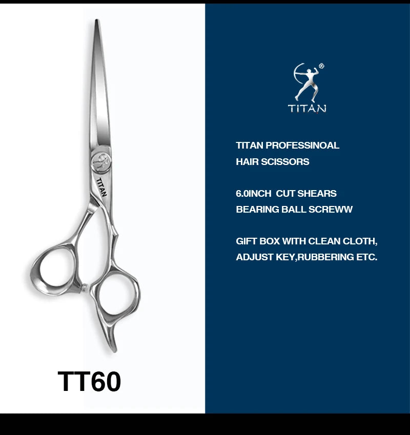 TITAN professional hairdresser barber tools salon hair cutting  thinning shears set of 6.0 7 inch hair  scissors