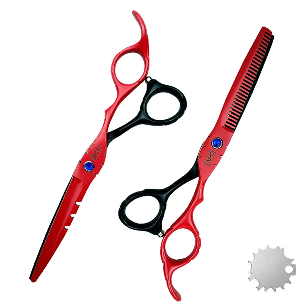 6.0" Hair Scissors Professional Hairdressing Scissors Set Barber Scissors Thinning Shears Hair Cutting Tool Hairdresser Scissors