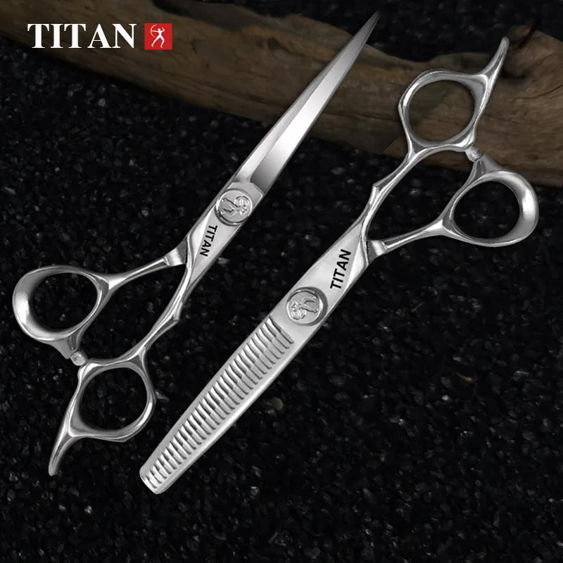 TITAN professional hairdresser barber tools salon hair cutting  thinning shears set of 6.0 7 inch hair  scissors