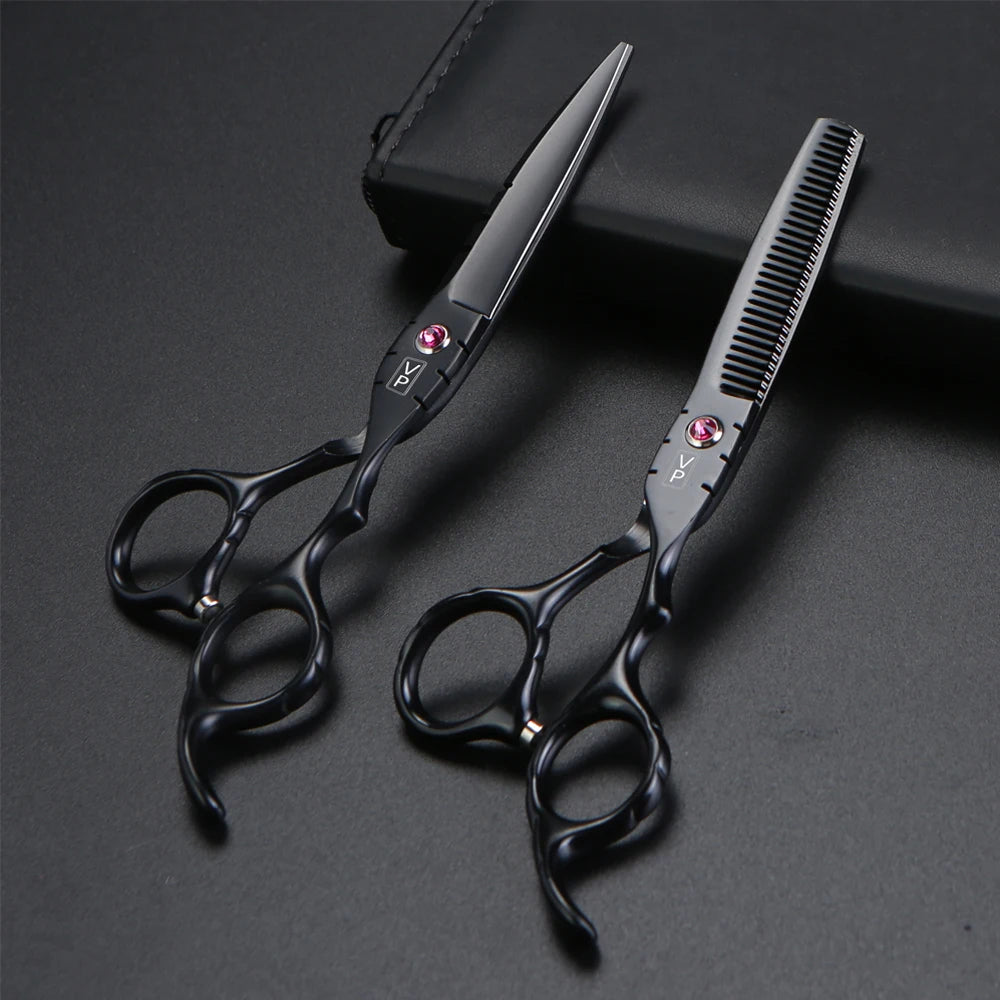 6.0" Hair Scissors Professional Hairdressing Scissors Set Barber Scissors Thinning Shears Hair Cutting Tool Hairdresser Scissors