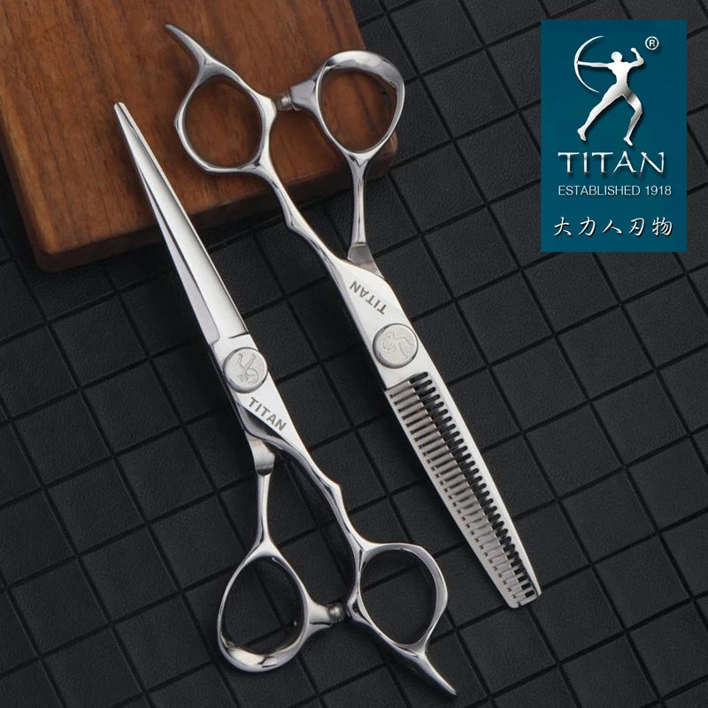 TITAN professional hairdresser barber tools salon hair cutting  thinning shears set of 6.0 7 inch hair  scissors