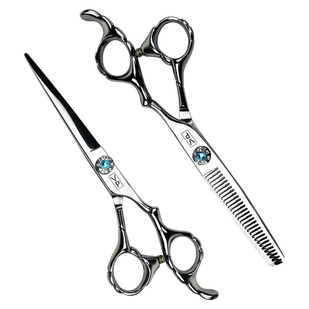 6.0" Hair Scissors Professional Hairdressing Scissors Set Barber Scissors Thinning Shears Hair Cutting Tool Hairdresser Scissors