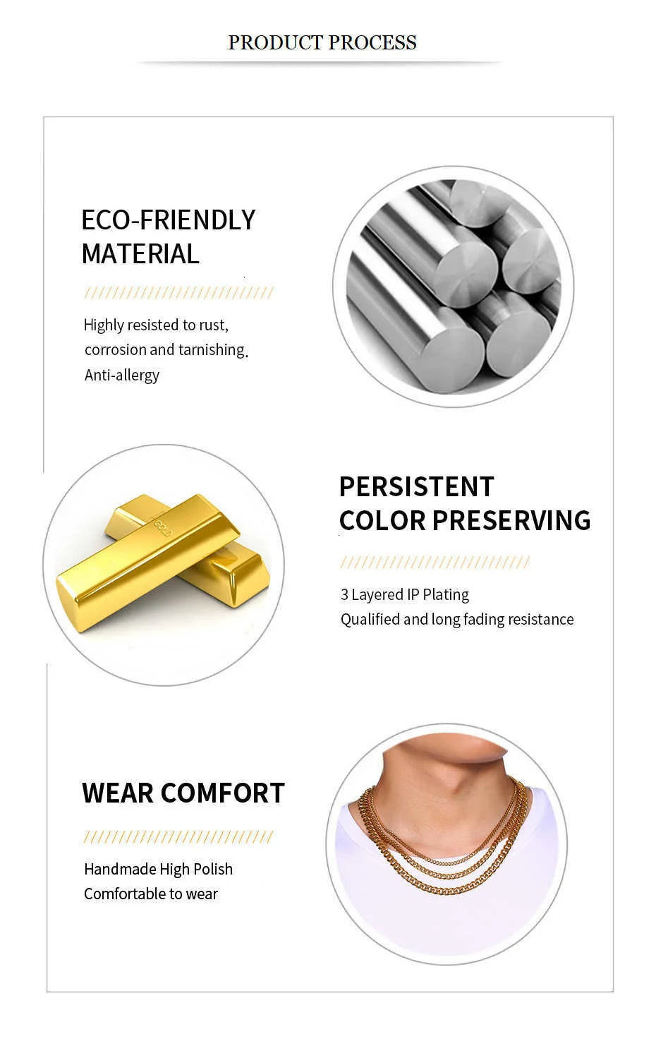 Vnox 18-70cm Curb Chain Necklaces 3-11mm Men's Miami Cuban Link Classic Punk Heavy Metal Stainless Steel Long Women Necklace