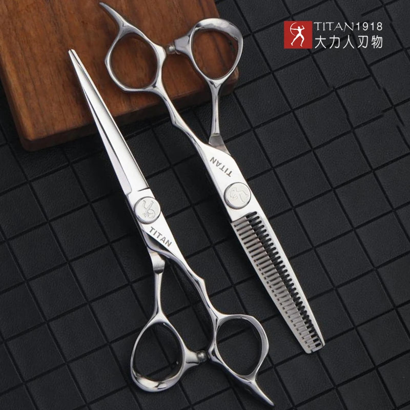TITAN professional hairdresser barber tools salon hair cutting  thinning shears set of 6.0 7 inch hair  scissors