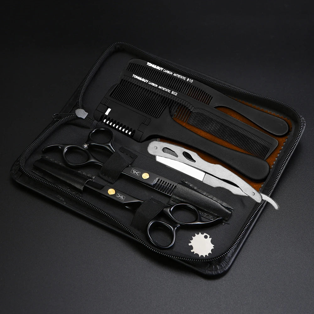 6.0" Hair Scissors Professional Hairdressing Scissors Set Barber Scissors Thinning Shears Hair Cutting Tool Hairdresser Scissors