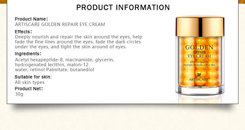 ARTISCARE 24K Gold Serum SET for Facial Care Eye Cream Moisturizing Face Essence Skin Care Products