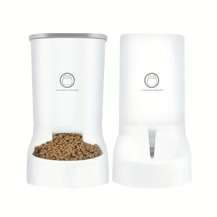 Automatic Pet Feeder: Keep Your Dog or Cat Fed with a Large Capacity Bowl & Water Drinker