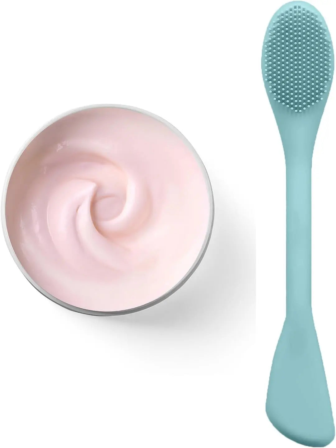 Facial Cleansing Brush, 2 in 1 Silicone Face Mask Brush & Face Scrubber, For Exfoliating, Massaging, Remove Blackheads, Makeup S