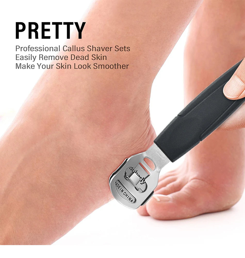 Stainless Steel Callus Remover Feet Shaver Corn Cuticle Cutter Dead Skin Removal Rasp File Foot Care Professional Pedicure Tools