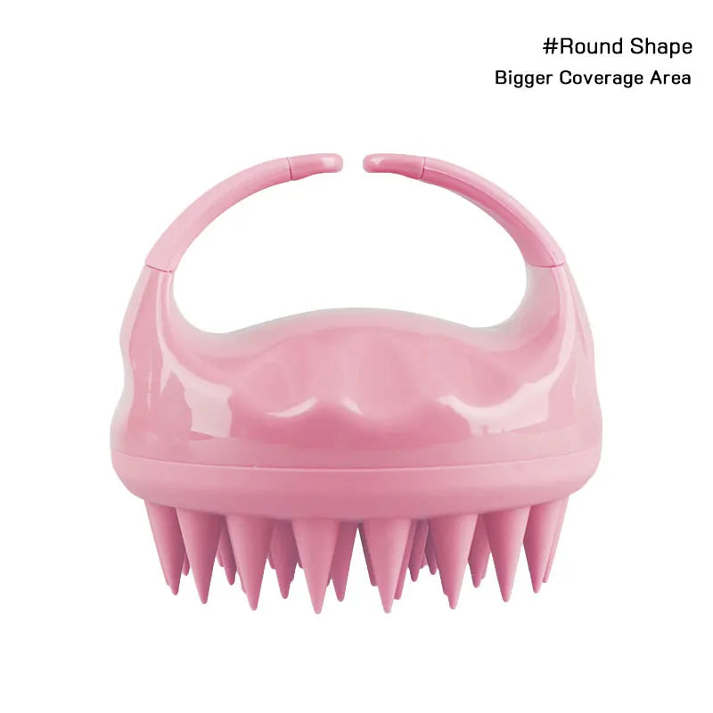 Hair Scalp Massager Brush Eco Friendly Hair Exfoliator Brush Wheat Straw Head Scrubber Silicone Scalp Massager Shampoo Brush