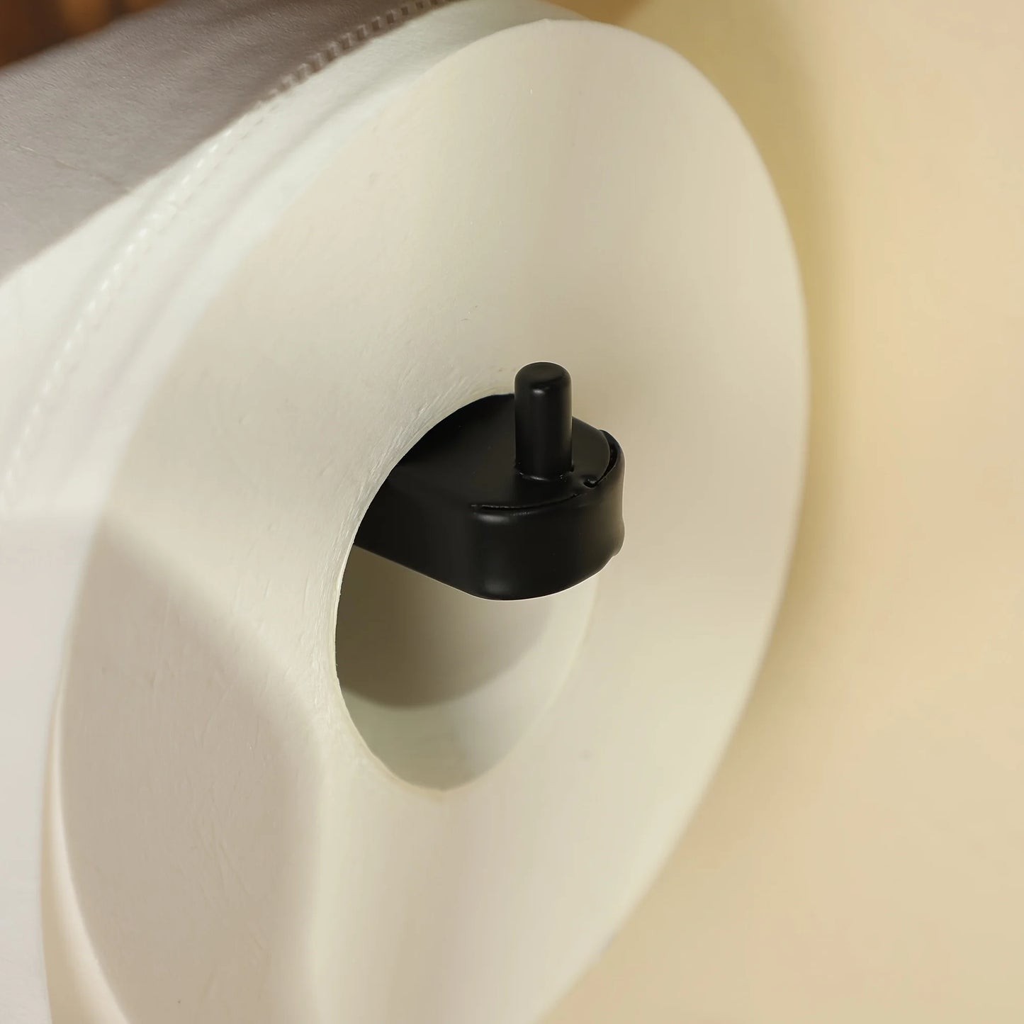 1 Wooden Wall Mounted Toilet Paper Holder Hanging Tissue Roll Dispenser, Iron Tissue Holder Bathroom Accessories