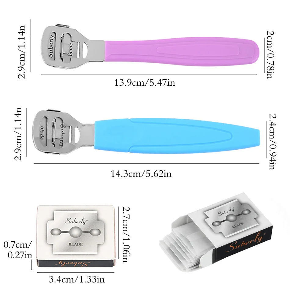Stainless Steel Callus Remover Feet Shaver Corn Cuticle Cutter Dead Skin Removal Rasp File Foot Care Professional Pedicure Tools