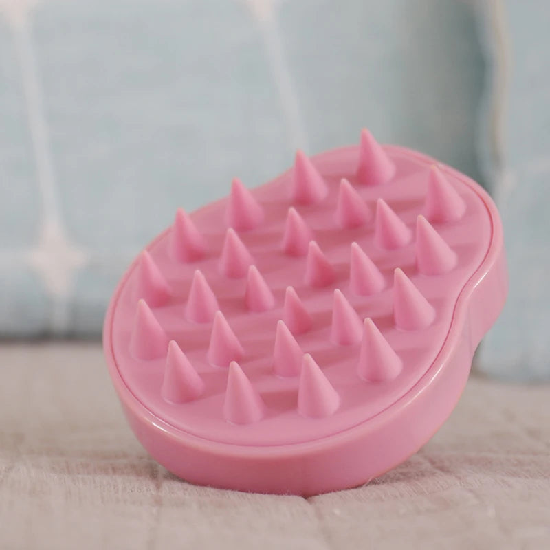 Hair Scalp Massager Brush Eco Friendly Hair Exfoliator Brush Wheat Straw Head Scrubber Silicone Scalp Massager Shampoo Brush