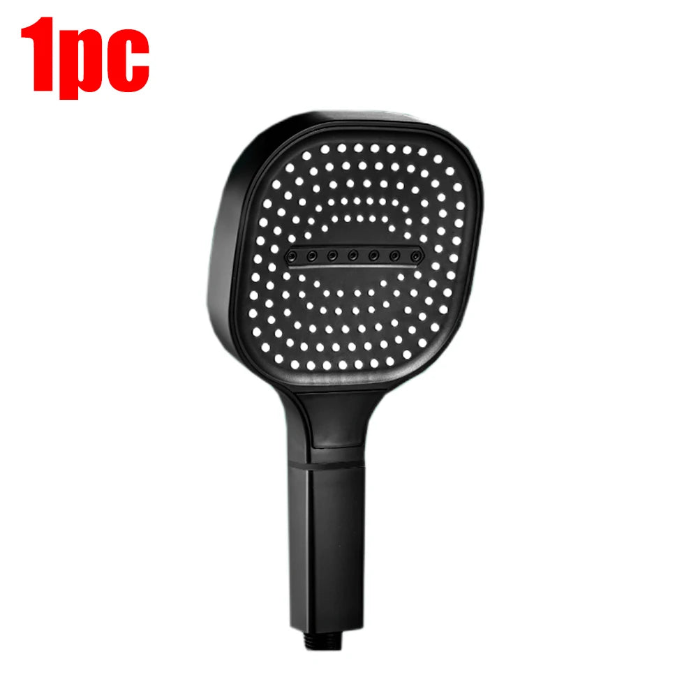 13CM Big Panel High Pressure Shower Head with Filter 3 Modes Large Flow Spray Rainfall Nozzle Square Bathroom ShowerHead
