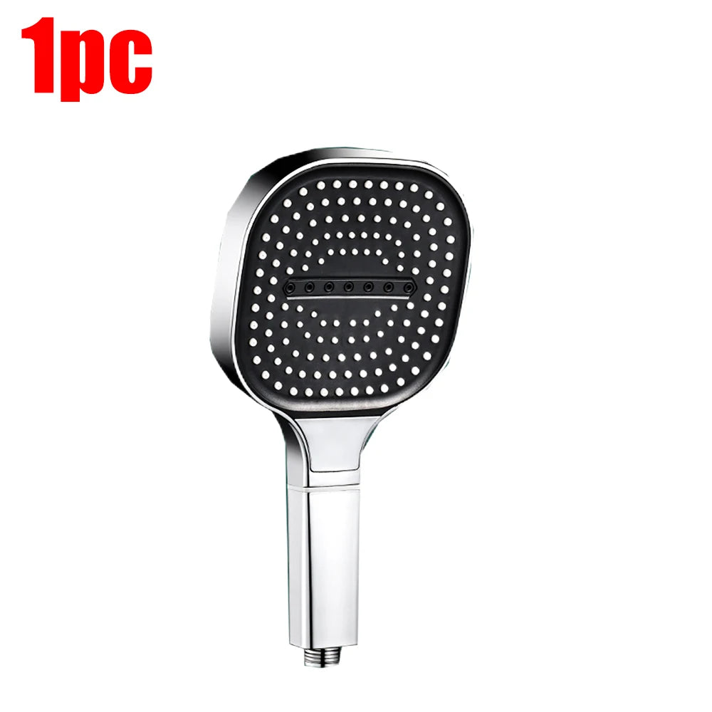 13CM Big Panel High Pressure Shower Head with Filter 3 Modes Large Flow Spray Rainfall Nozzle Square Bathroom ShowerHead
