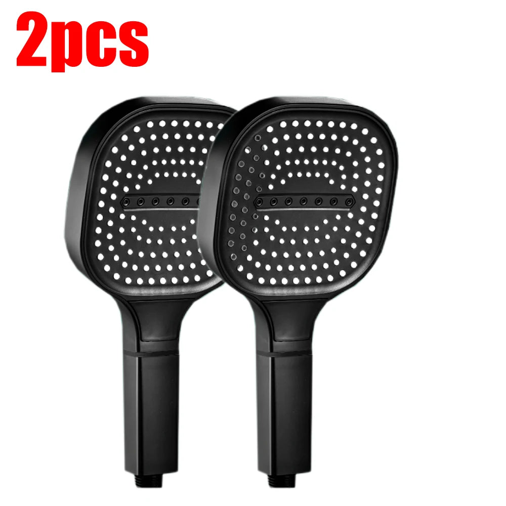 13CM Big Panel High Pressure Shower Head with Filter 3 Modes Large Flow Spray Rainfall Nozzle Square Bathroom ShowerHead
