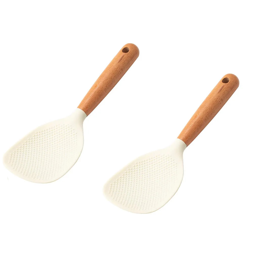 Silicone Rice Spoon, Silicone Spoon, Non Stick Cooking Spoon, Heat-resistant and Heat-resistant Rice Spoon, Reusable Small Tool
