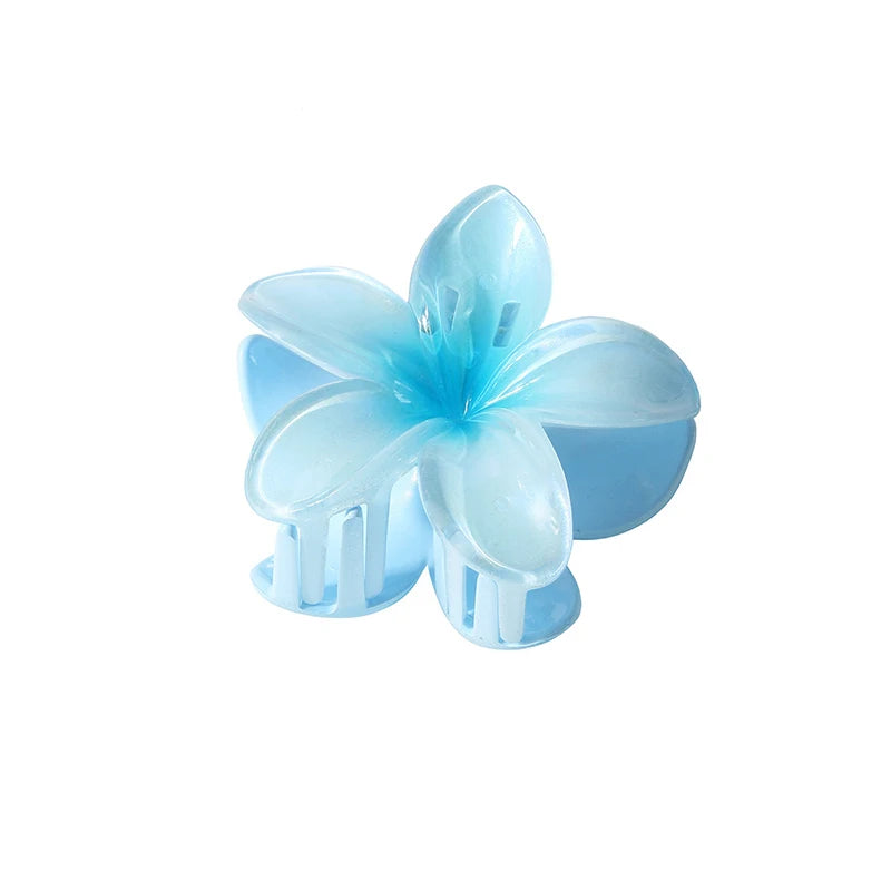 Pearl Light 8CM Summer Flower Hair Claw Clip Hairpin Barrettes Ponytail Holder Beach Head Accessories Women Girls Hair Clip