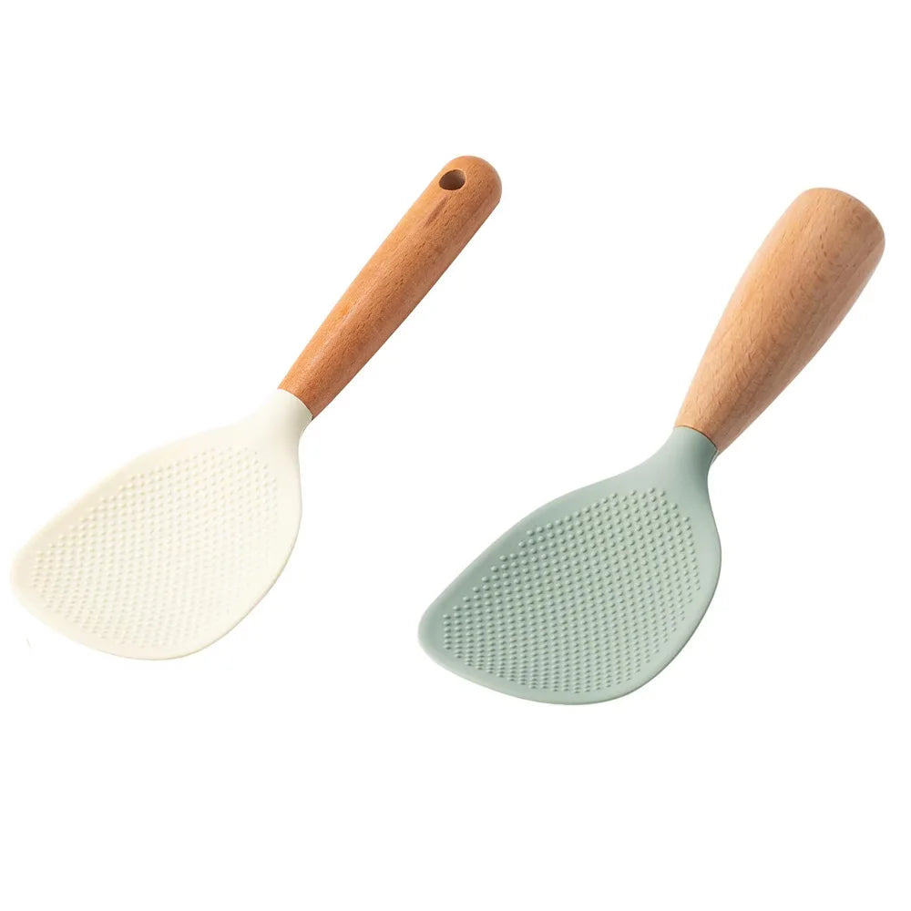 Silicone Rice Spoon, Silicone Spoon, Non Stick Cooking Spoon, Heat-resistant and Heat-resistant Rice Spoon, Reusable Small Tool