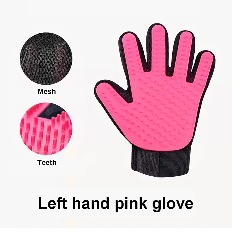 Pet Deshedding Brush Silicone Grooming Gloves Cat Dog Hair Remover Pet Comb Gloves Cleaning Hair Removal Shedding Supplies