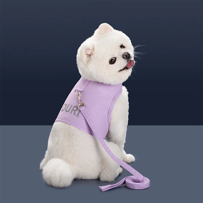 Pet Dog Cat Harness Lead Leash Set Adjustable Escape Proof Pet Kitten Vest Harness Puppy Dog Collar Small Dog Cat Pet Supplies