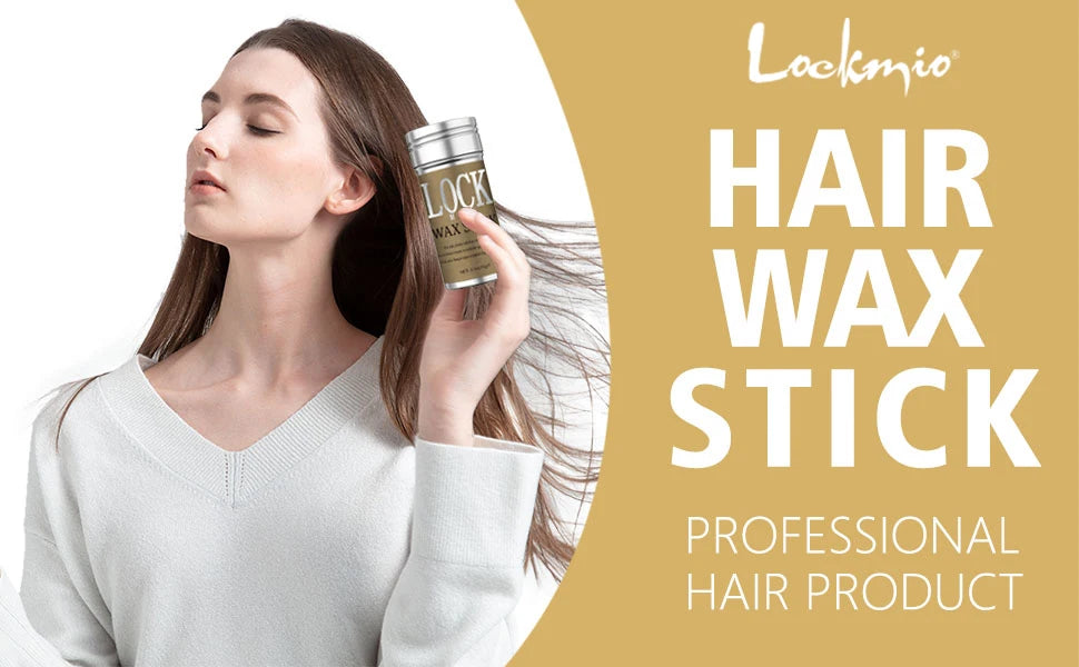 LOCKMIO Hair Wax Stick for Women and Kids Long Lasting Hold Pomade Control Broken Frizz Flyaway Styling Wax for Natural Wigs