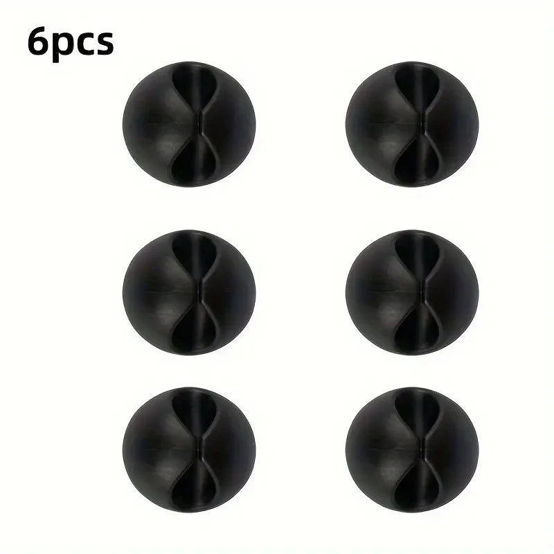 6-Pack Cable Clips Desktop Data Cable Clips Cable Clip Organizer For Home Cable Storage Devices Office And Car Charging Acce