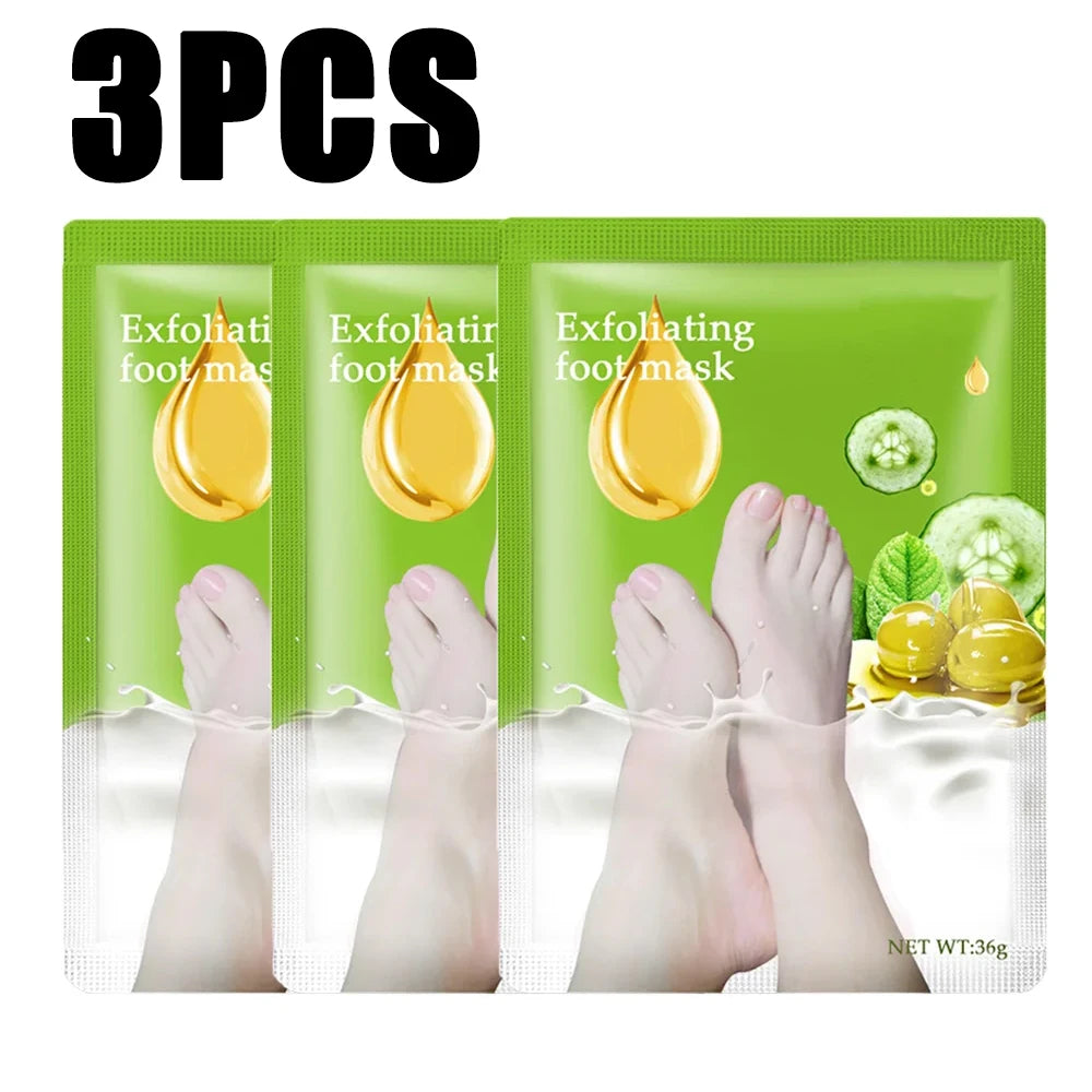 3/6/8 Pair Exfoliating Feet Mask Exfoliating Foot Peel Mask Socks Pedicure Peeling Dead Skin Remover Feet Mask Peel Moisturizing
